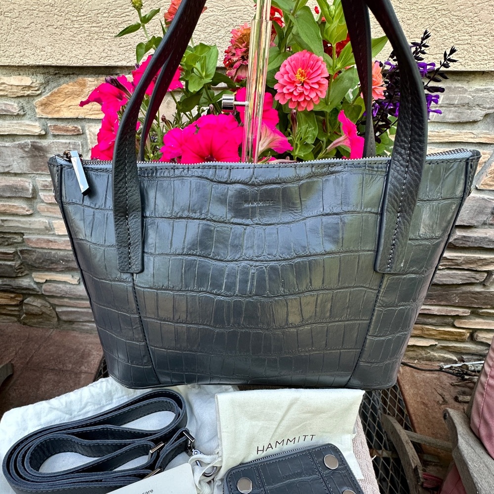 Hammitt Addie Medium Rivers Croco Tote/crossbody
